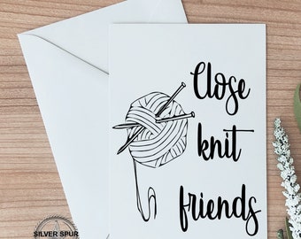 Greeting Card For Knitter, Funny Knitting Card, Blank Greeting Cards, Gift for Friend, Gift For Knitter, Knitting Club Gift Cards