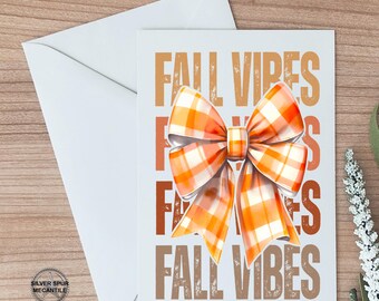 Fall Vibes Greeting Card, Thanksgiving Birthday Gift