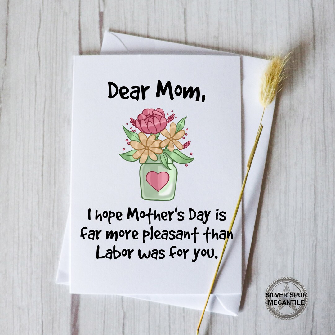 Funny Mother's Day Card, From Daughter or Son - Etsy