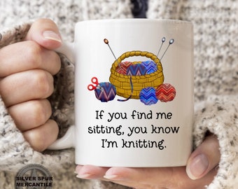 Knitter's Mug, Gift for Knitter, Mug for Knitting, Yarn Mug, Fun Knitter Gift, Mug for Mom, Gift for Coworker, Mug for Women, Craft Gift