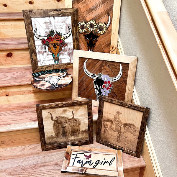 Clearance Western Home Decor, Cowboy Decor, Western Home Decor, Cowgirl Nursery, Modern Farmhouse, Gifts under 30, Western Gifts for Her