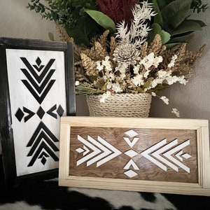 Boho Aztec 3D Framed Wall Art: Southwestern Decor zdjęcie 1