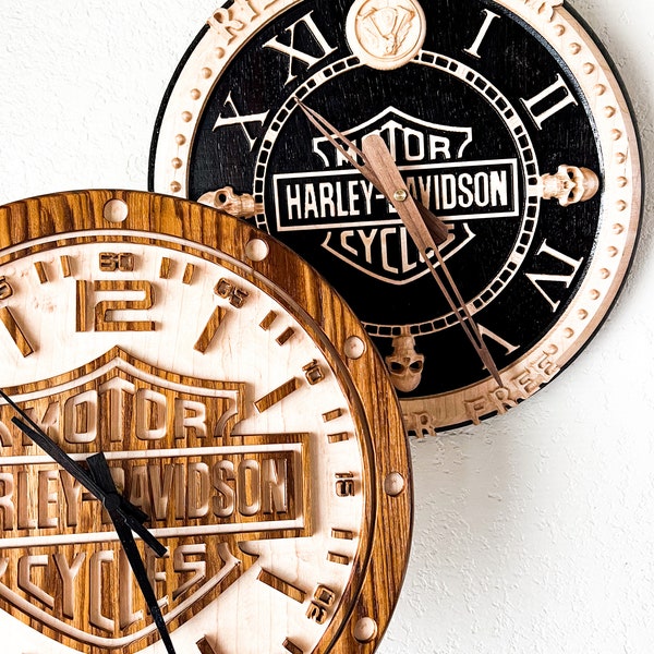 Harley Davidson Garage Clocks Etsy