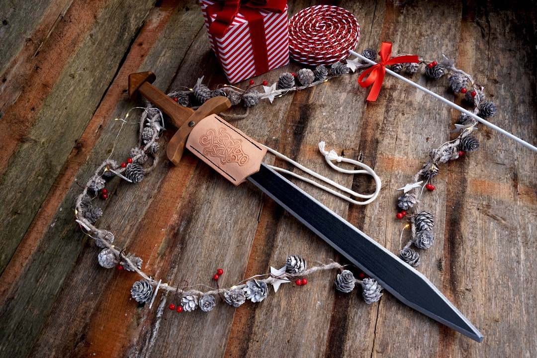 Viking Toy Sword With Free Scabbard sheath Type B Wooden Etsy UK