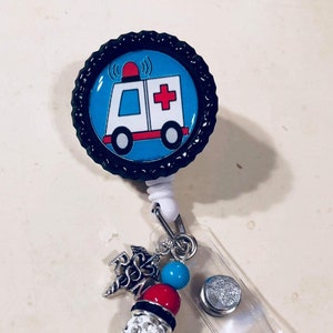 EMT EMS Paramedic ambulance retractable badge reel