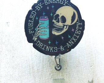 Fueled by Energy drinks & Anxiety Badge Reel