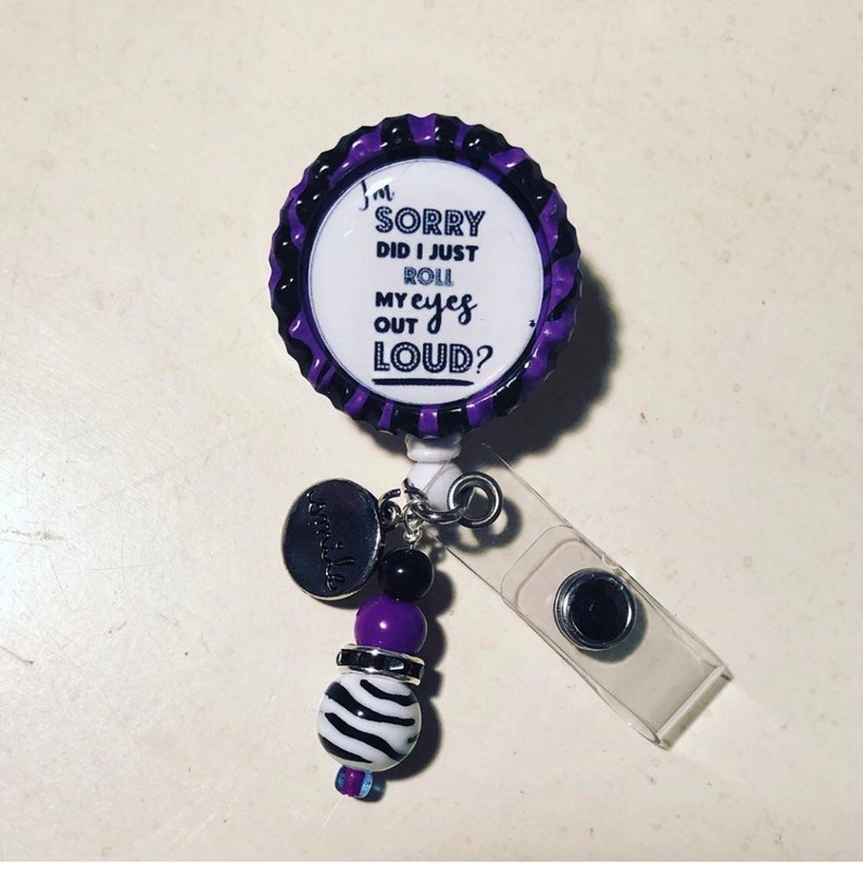 Eye roll badge reel nurse medical sarcastic RBF
