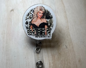 Queen of Country Badge Reel Dolly