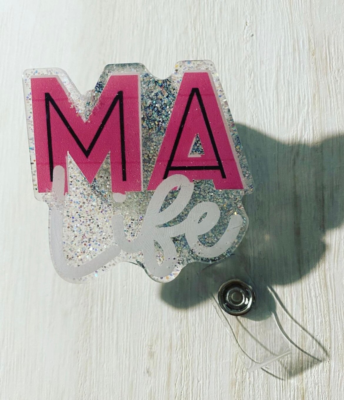 MA Life Badge Reel Medical Assistant Assisting Hospital Doctor Office  Holographic Made to Order Custom You Design 