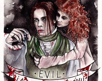 Evil is a Point of View Interview with the Vampire Louis & Claudia ART PRINT