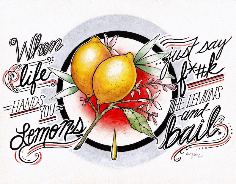 When Life Hands You Lemons Sarah Marshall PRINT Etsy