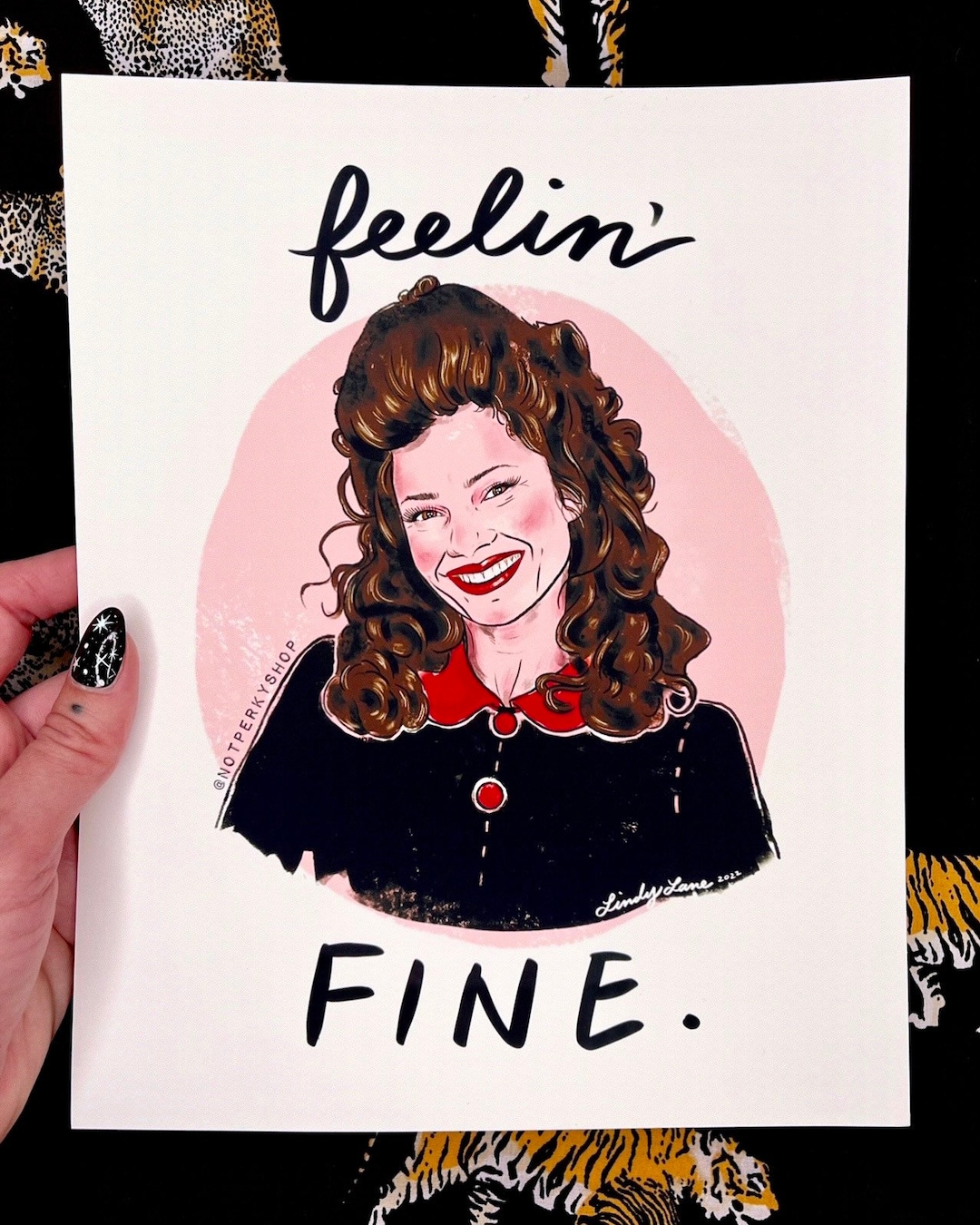The Nanny Fran Fine Feelin' Fine 90s TV Fran Drescher Portrait ART