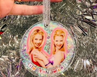 Romy and Michele’s High School Reunion I’m the Mary Mira Sorvino Lisa Kudrow Handmade Resin Xmas Tree ORNAMENT