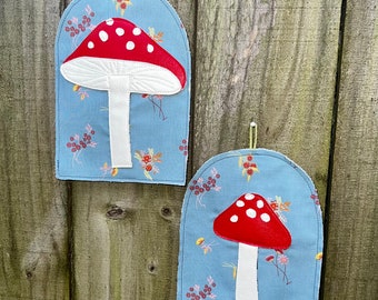 Mushroom Fabric Art