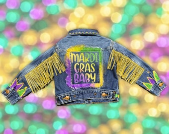 Mardi Gras Baby Jean Jacket