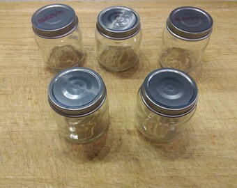 12 glass baby food jars, glass jars, 4 oz glass jars