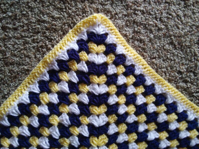Handmade/ granny square/ crochet baby blanket/ toddler/ swaddle blanket/ nursery/ baby shower/ gift/ ready to ship/ gender neutral/ cozy image 4