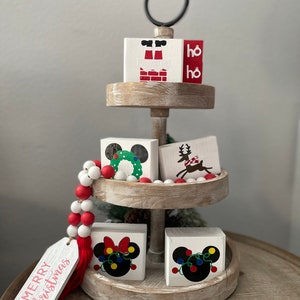 Christmas Tiered Tray Decor/Disney Inspired Tiered Tray Decor