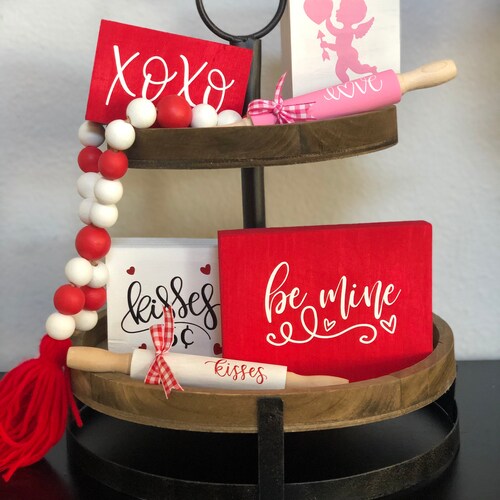 Valentines Day Tiered Tray Decor Etsy