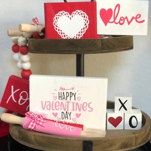 Valentine’s Day Tiered Tray Decor