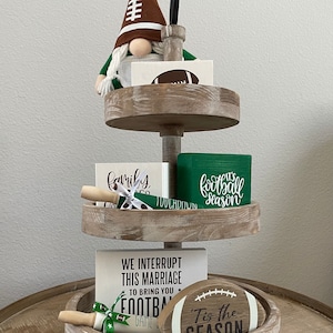 Football Tiered Tray Decor