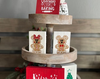 Gingerbread Tiered Tray Decor