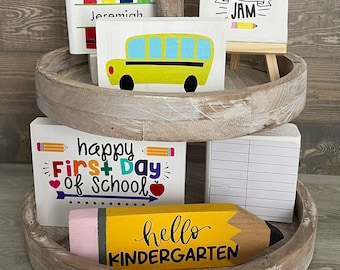 First Day of School/Back to School Tiered Tray Decor