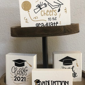 Graduation Tiered Tray Decor