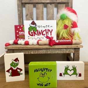 Grinch Tiered Tray Decor