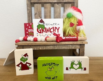 Grinch Tiered Tray Decor