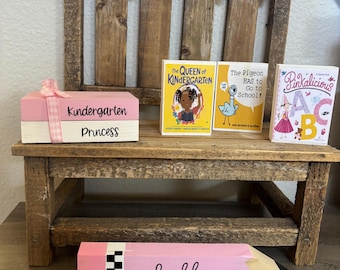 Back to school tiered tray decor