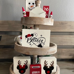 Christmas Tiered Tray Decor