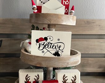 Christmas Tiered Tray Decor
