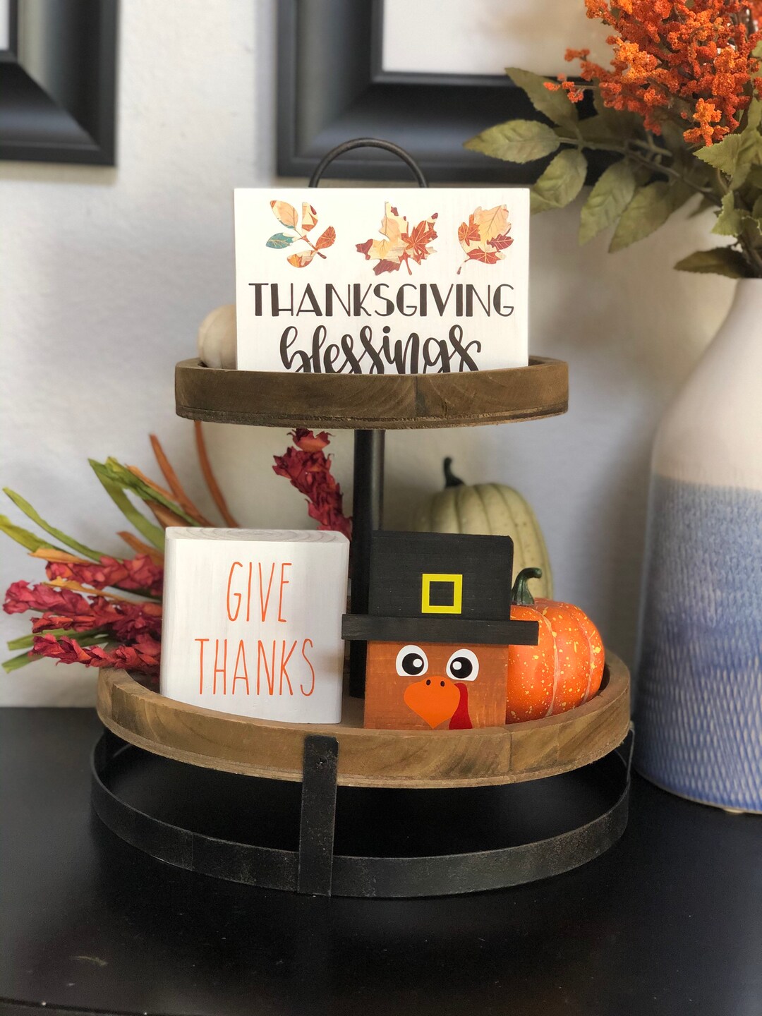 Thanksgiving Tiered Tray Decor - Etsy
