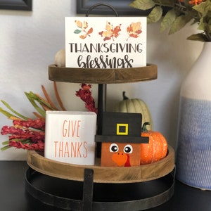 Thanksgiving Tiered Tray Decor