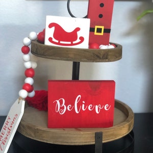 Christmas Tiered Tray Decor