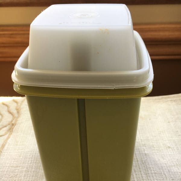 Vintage Tupperware Pickle Keeper, Avocado Green