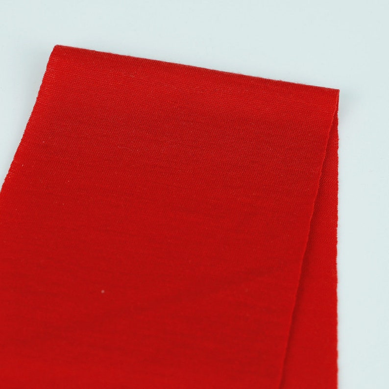 ZQ Merino Wool Jersey Knit Fabric Poppy Red | Etsy