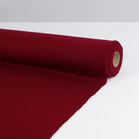 ZQ Merino Wool Jersey Knit Fabric Marsala Red Etsy Ireland