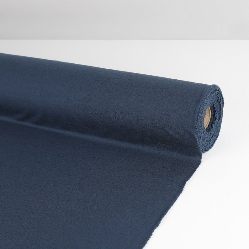 ZQ Merino Wool Jersey Knit Fabric Steel Blue Etsy