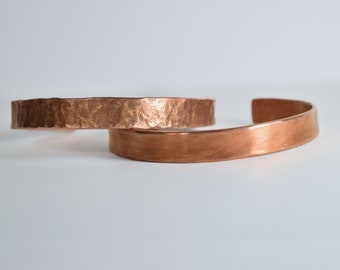 Copper Bracelet Mens | Unisex Copper Jewelry | Wide Copper Bracelet | Unique Gift | Gift for Men | Copper Anniversary Git for Men Husband