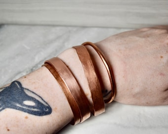 Kupfer Siebte Geschenk zum 7 Unisex Kupfer Schmuck | Breites Kupferarmband | Einzigartiges Geschenk | Jahrestag Kupfer für Partner