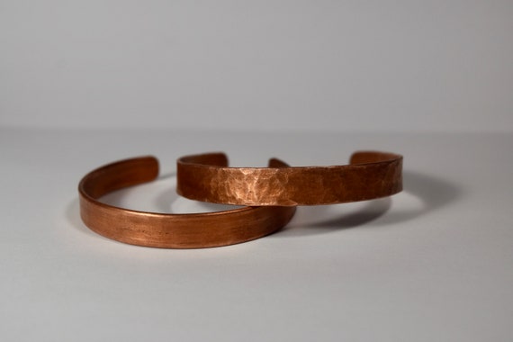 Unisex Copper Bracelet - With Turquoise Chamois - Pure Copper, Hand Made  Item | eBay