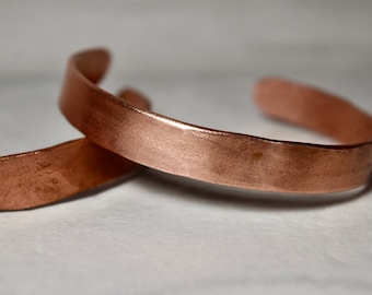 Copper Bracelet | Unisex Copper Jewelry | Wide Copper Bracelet | Unique Gift for Partner  | Copper 7 Year Anniversary Gift