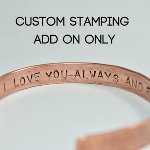 SOLO COMPLEMENTO - Pulsera de cobre - Estampado personalizado