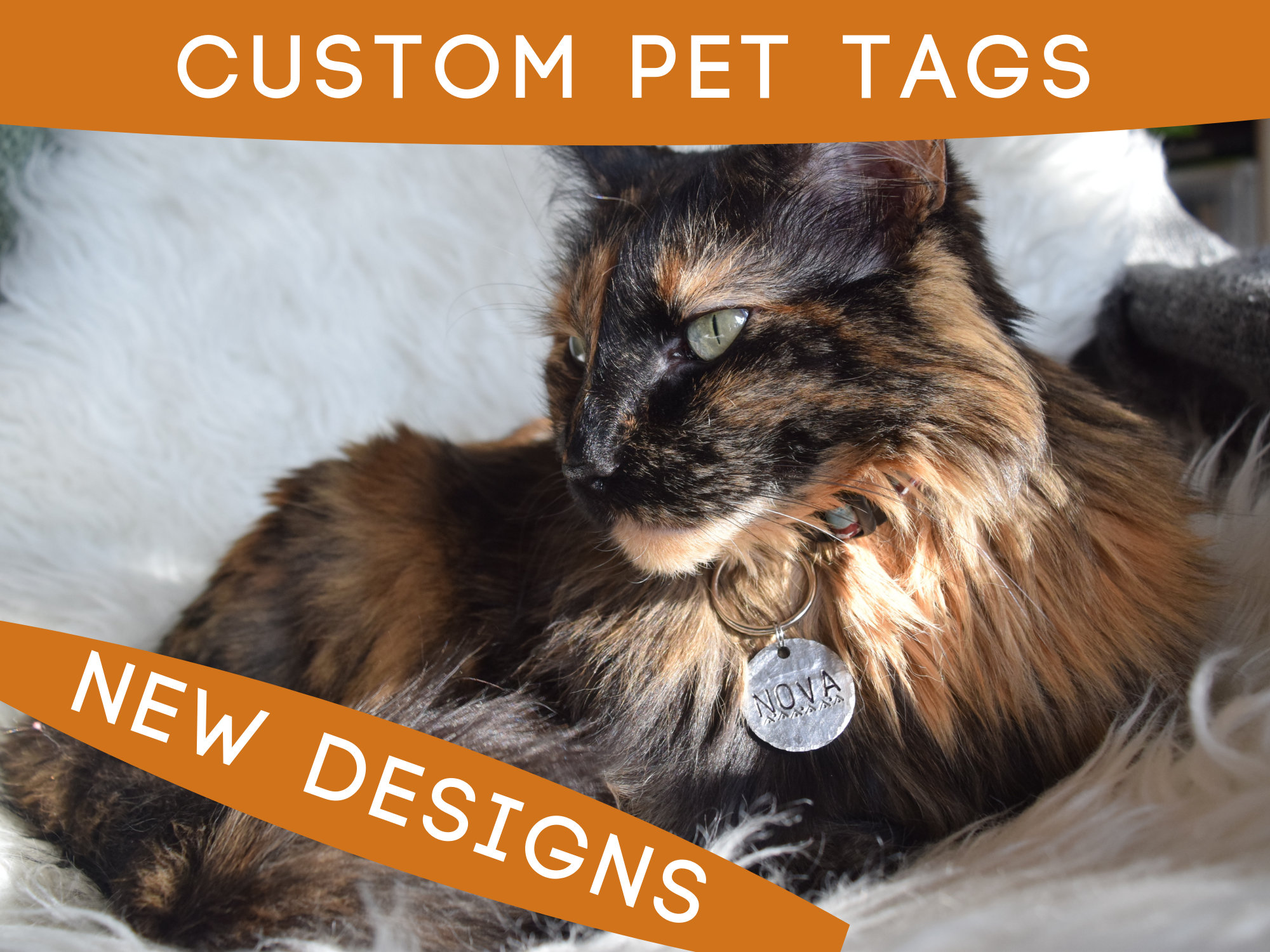 Custom Personalized Pet ID Tag Cat Name Tag Dog Collar Tag | Etsy