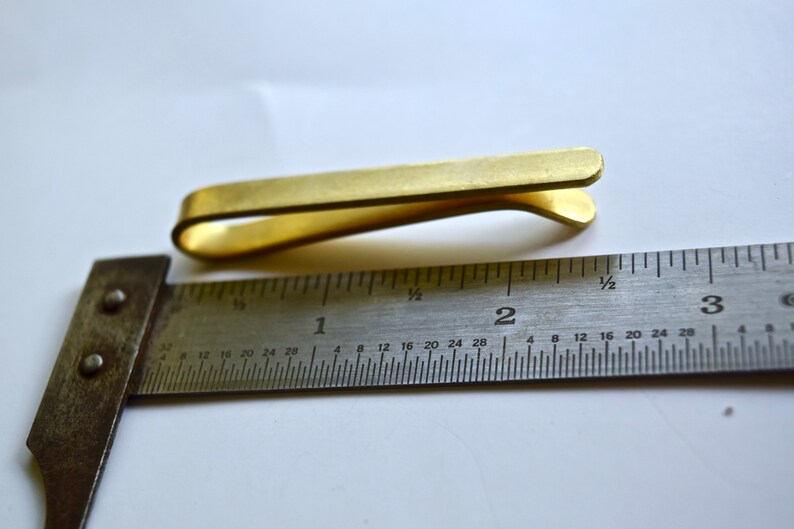 Tie Clip Raw Brass Tie Bar Personalized Present Mens Accessory Groomsmen Gift Husband Gift Custom Wedding Gift Wedding Gift