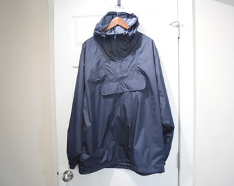 Vintage Retro Navy Blue Anorak Windbreaker Windriver Packable Jacket / East Coast Clothing / Vintage Retro Jacket