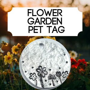 フラワーガーデン春の花ペットタグ | 猫の名前タグ | 犬の首輪タグ | 猫のIDタグ | 犬のIDタグ | ペット識別タグ犬