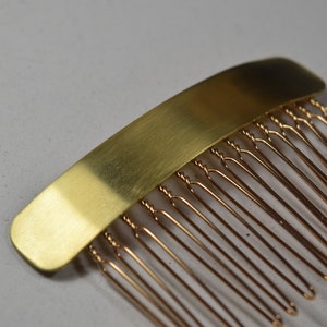 Brass Hair Comb | Hair Clip | Wedding Accessory | Bridal Present | Bridal Hair Comb | Wedding Hair Comb | Minimal Art Deco MCM Hair Clip